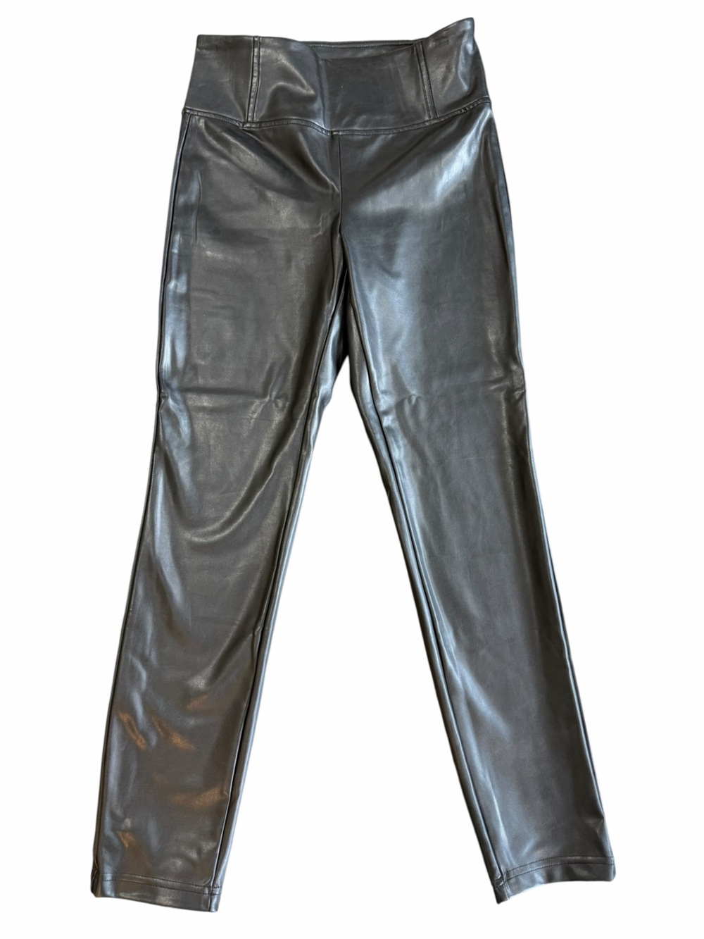 Studio Badgley Mischka Black Faux Leather High Rise Leggings Small